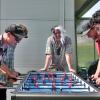 The team playing table football