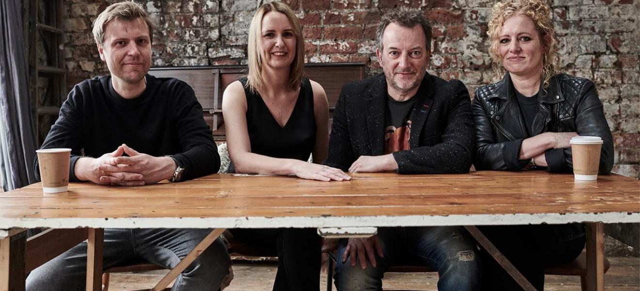 Image shows Nick, Sarah, Ian and Beth - Founders of Firehaus