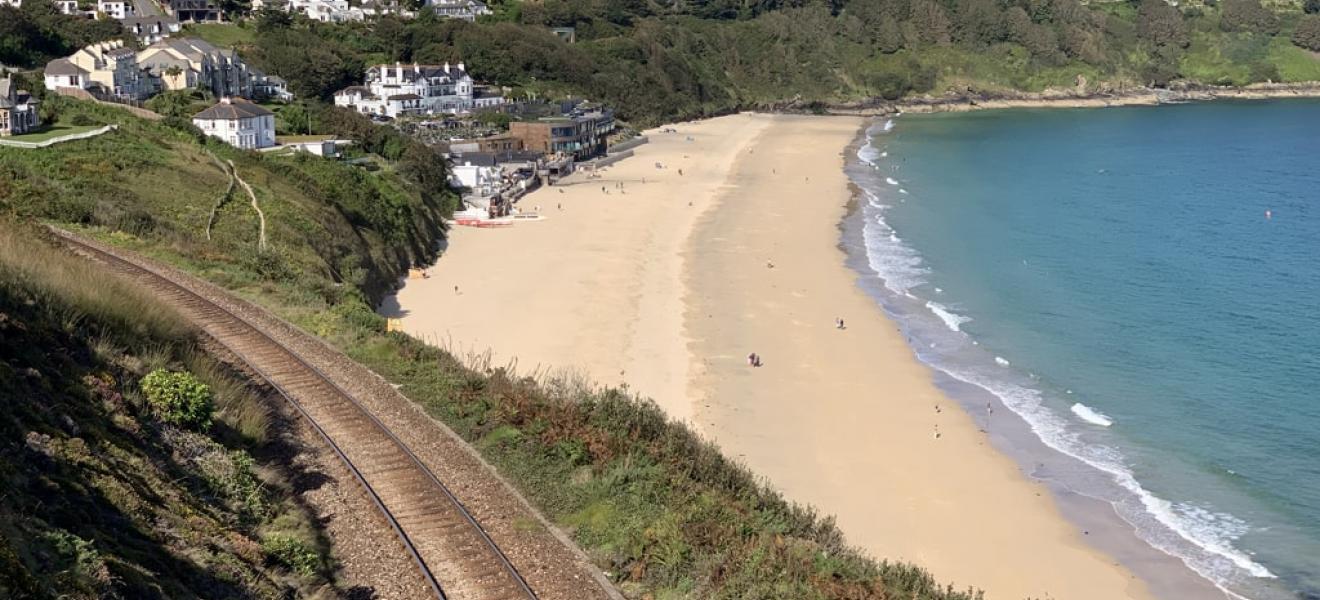 The railway above Carbis Bay