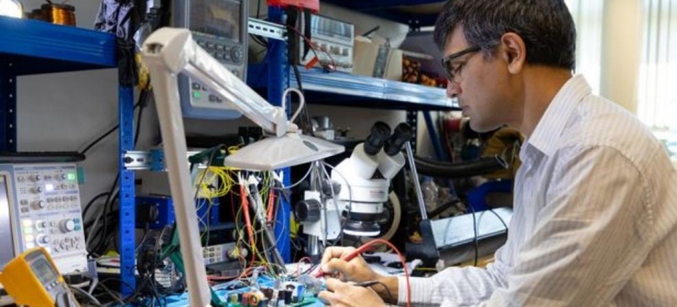 A man working at Plymouth Science Park