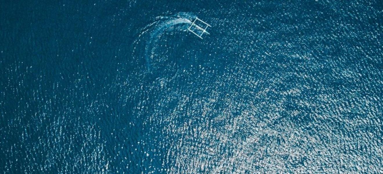 A catamaran from above A catamaran from above