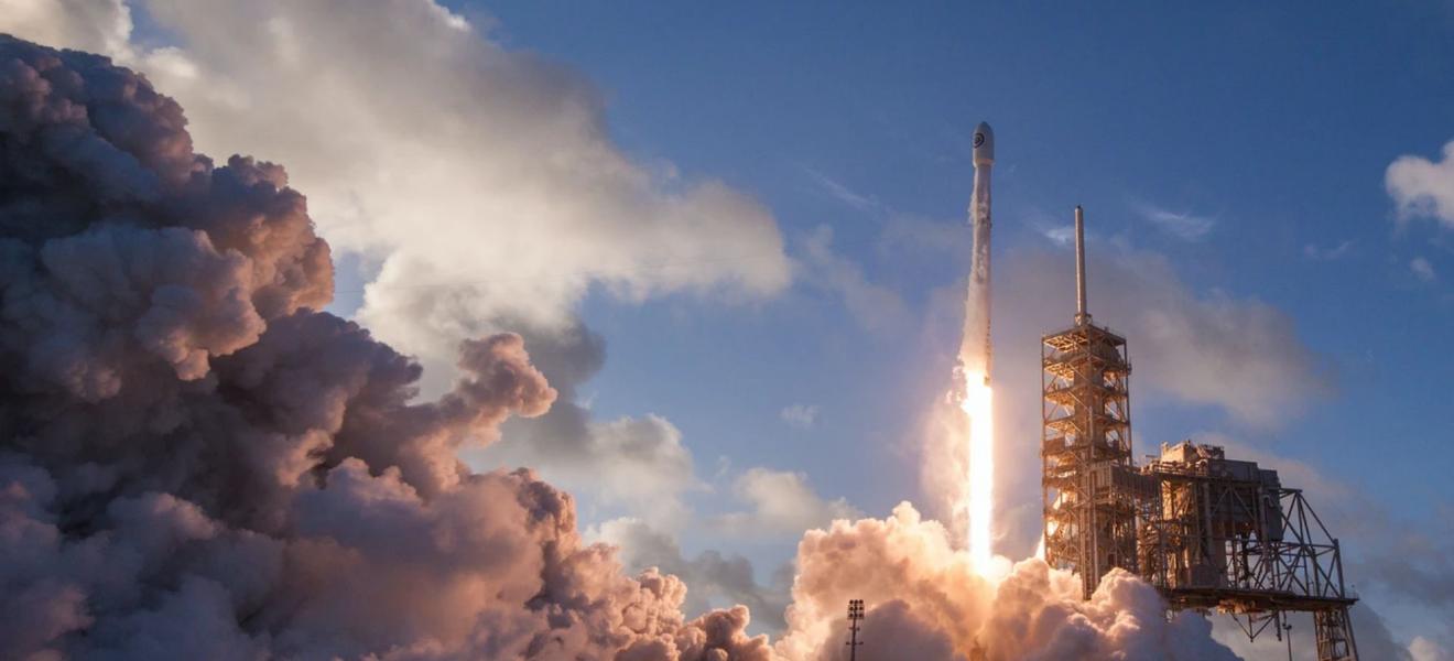 A rocket launching A rocket launching
