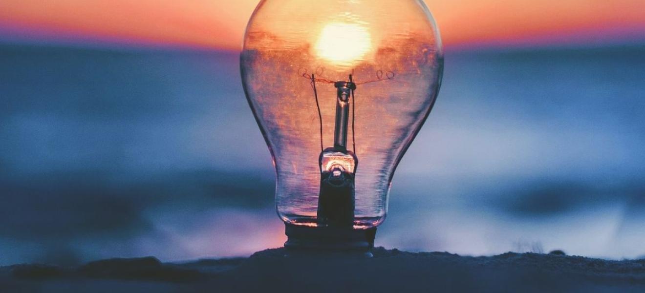 A lightbulb by the sea A lightbulb by the sea