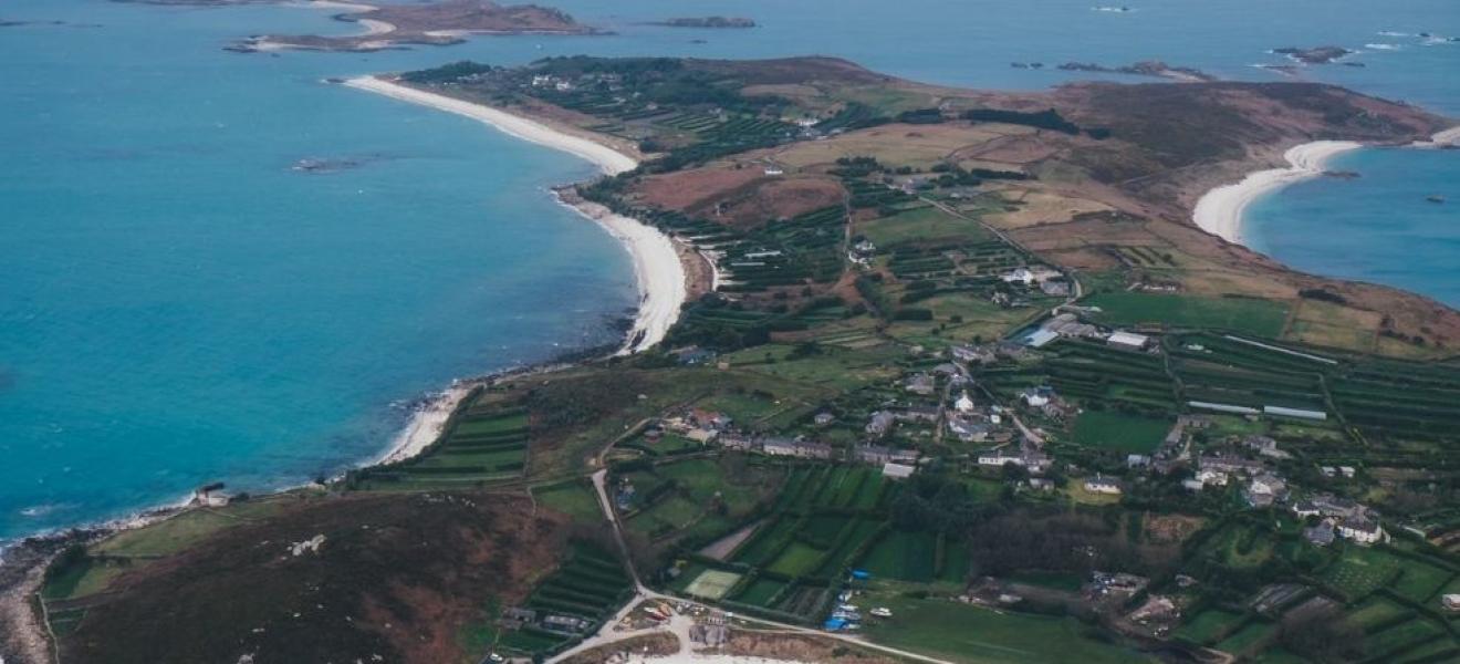 Isles of Scilly from the air