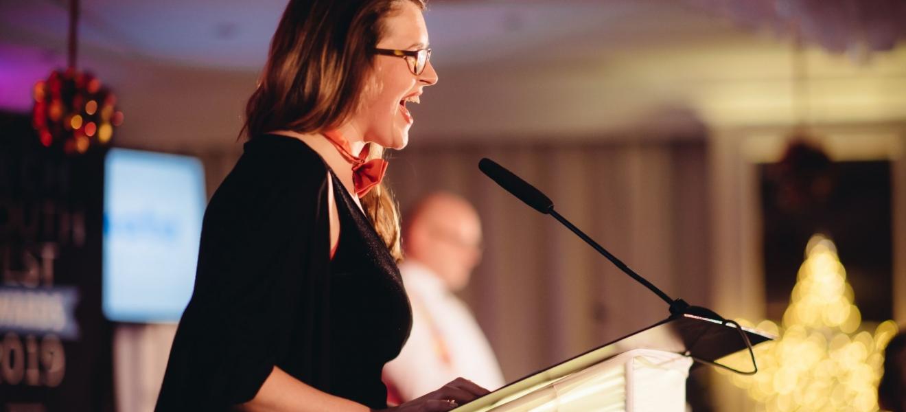 Vicky Hunter of Tech Nation SW, co-host at the Tech South West Awards 2019