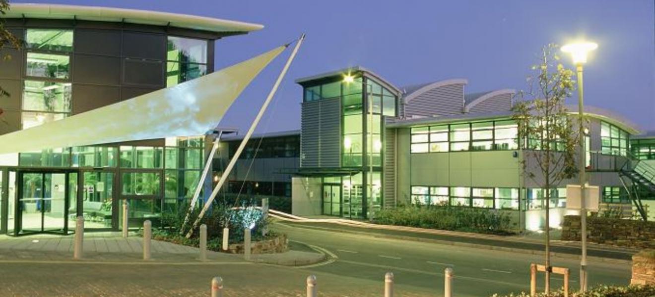 Plymouth Science Park at night