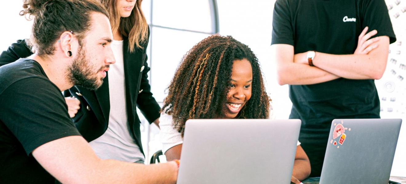 A tech company around a laptop A tech company around a laptop