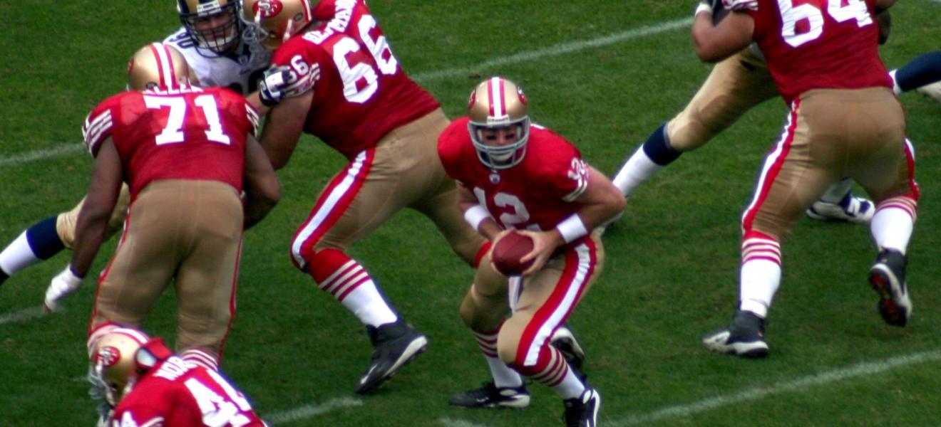 The San Francisco 49ers in attack The San Francisco 49ers in attack