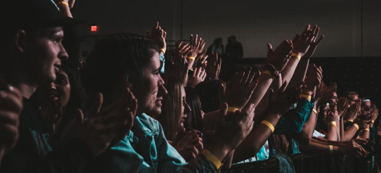 Cheering crowd