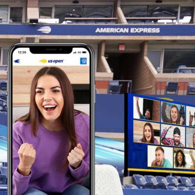 Filmily app being used at the US Open