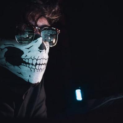 A hacker with a mask