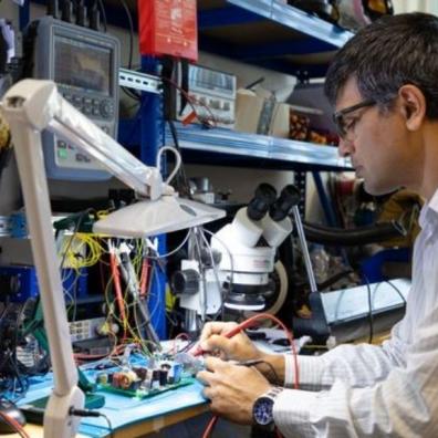 A man working at Plymouth Science Park