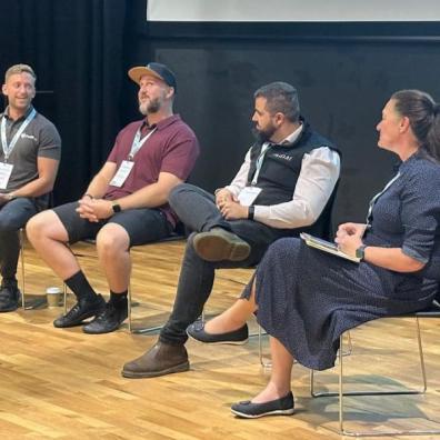 Made in Dorset Panel l-r Mike Dance, Steve Hayman, Co Founders of Findifox, David Burnet Founder INV