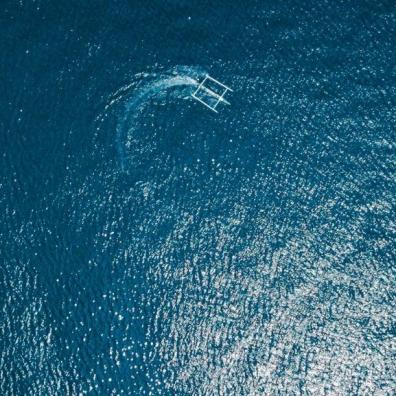 A catamaran from above