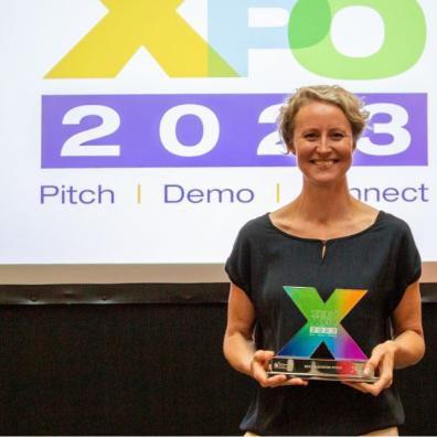 Caz Icke, SoleSense Founder and CEO, winner of Tech-Xpo 2023