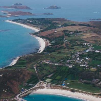 Isles of Scilly from the air