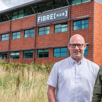 Toby Parkins (left) and Craig Girvan (right), Co-founders and Directors of Headforwards, outside the