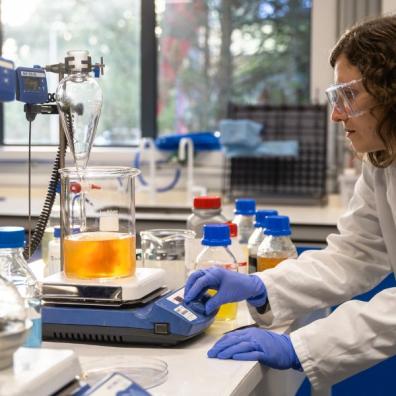 Kelpi’s Chief Scientific Officer Dr Stefanie Federle at work in the lab