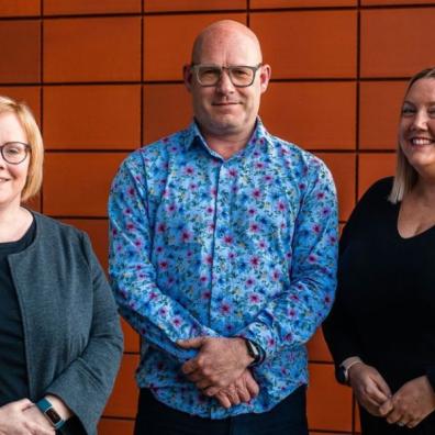 LTR: Kelly Kingstone, Digital Skills Project Director; Toby Parkins, Co-Founder Headforwards; Rhonwe