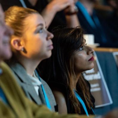 Visitors to FibreHub auditorium