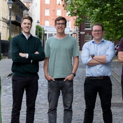 l-r Sarah Doyle Adam Watts Marcus Blunt Jan Oosthuizen Alexander Blunt